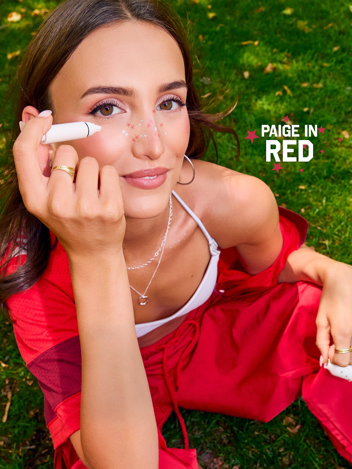 tarte cosmetics freckle stamp for college game day shade red
