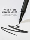Precision liquid liner pen with a drawn line on a white background