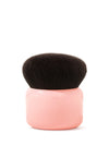 tarte cosmetics Makeup brush with black bristles in a pink handle on a white background