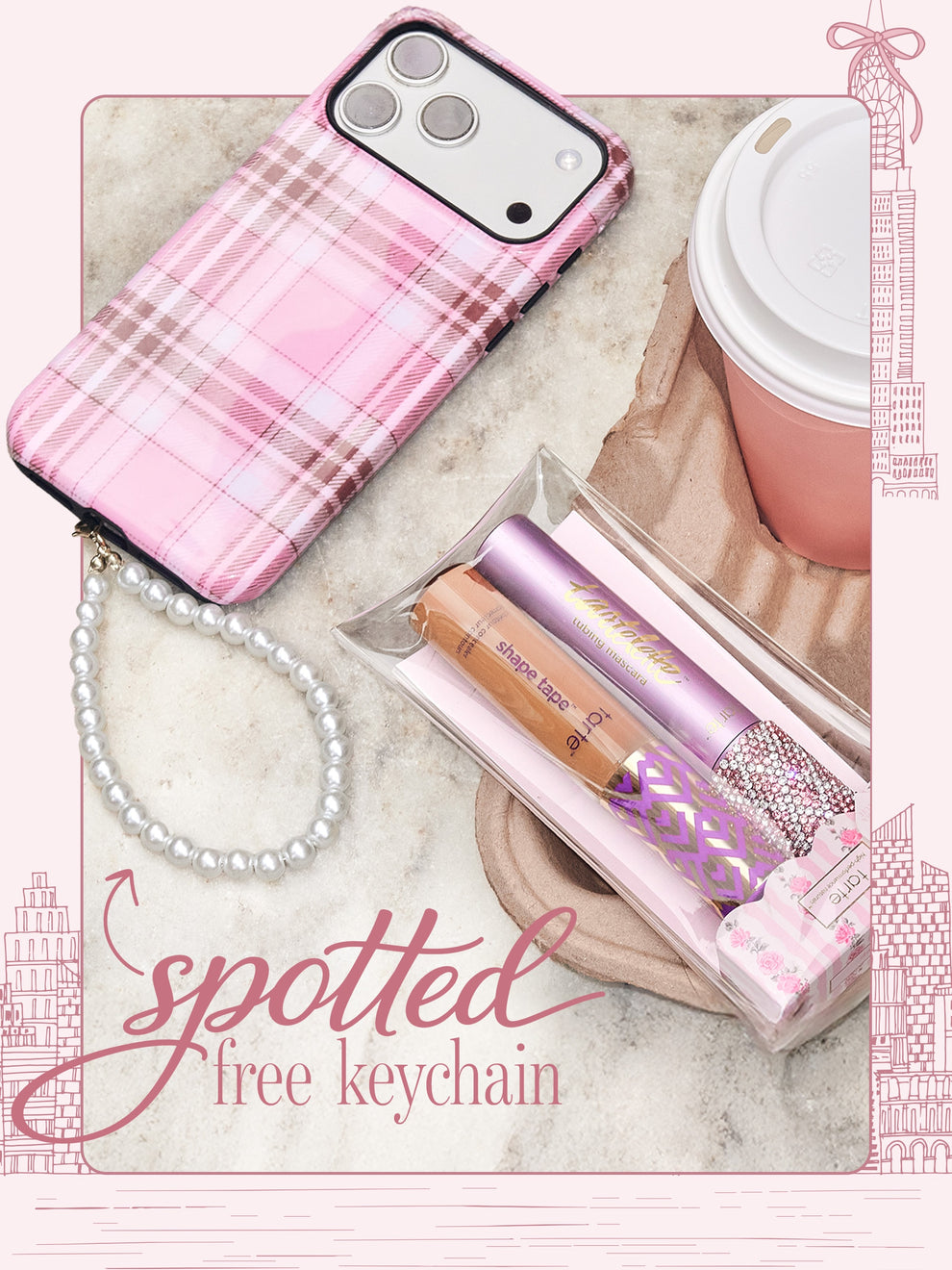 tarte cosmetics SPOTTED the icons best sellers set with the free pearl keychain