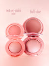 tarte cosmetics XOXO blush and go macaron trio blush, comparison of the mini size and full size