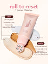 benefits of tarte ballin base poreless primer, shows difference between matte and glow formulas