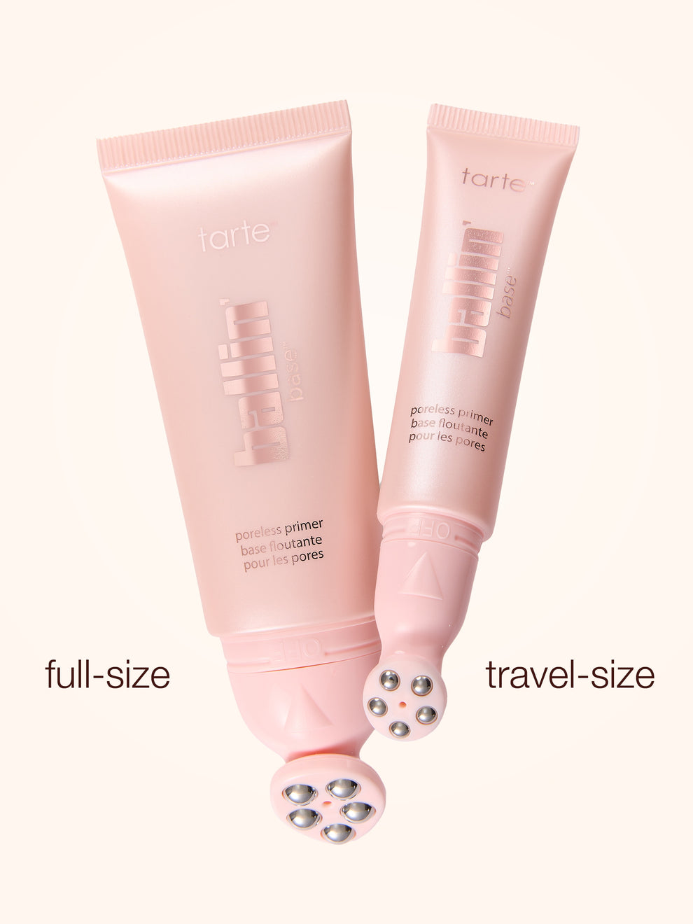 tarte ballin base matte poreless primer, full size and travel size