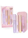 tarte cosmetics eyes on me mascara liner & free clutch on a white background
