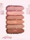 tarte cosmetics front row energy travel essentials eyeshadow shades. ribbon, lace, adore, teddy, graceful, velvet