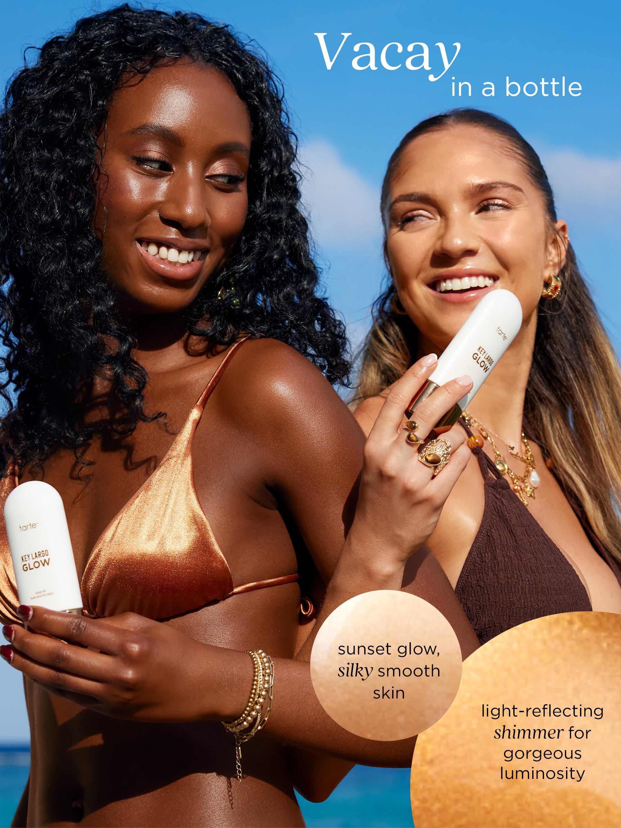 Key Largo GLOW body oil & kabuki body brush duo – Tarte™