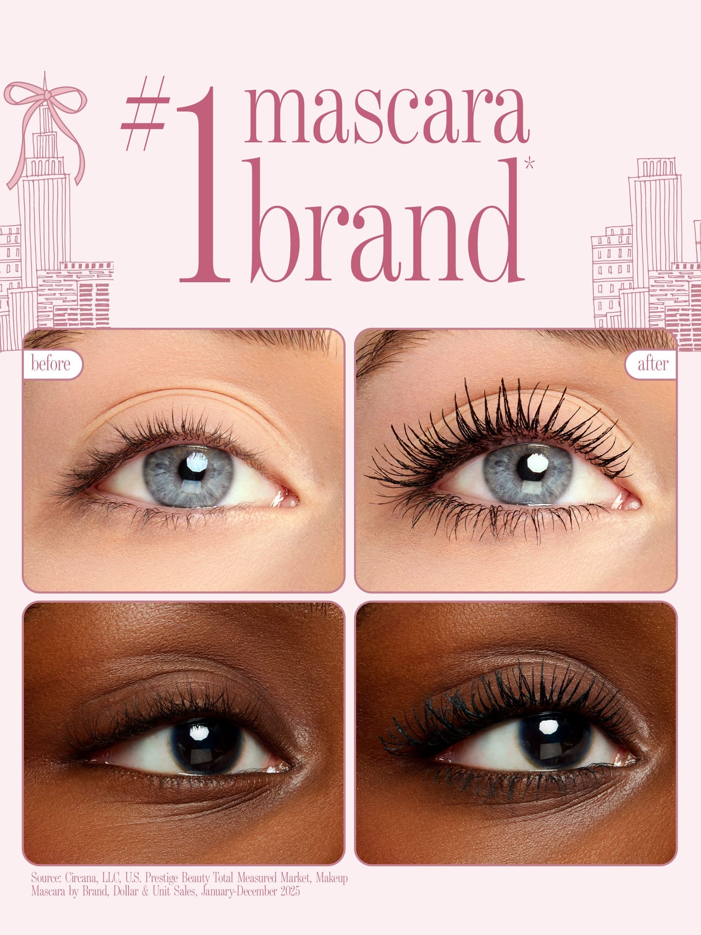 tarte cosmetics front row energy travel essentials tartelette tubing mascara before and after