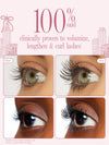 tarte cosmetics lights camera lashes mascara and free heart charm, clinically proven to volumize, lengthen, and curl lashes