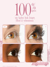 before and after of tarte cosmetics tartelette XL tubing mascara, 100% agree lashes look longer, lifted and voluminous