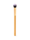 tarte cosmetics Makeup brush with wooden handle and black bristles on a white background