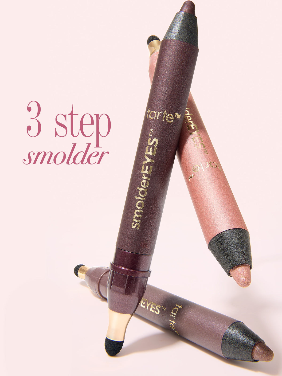 3 step eyelook with tarte cosmetics smoldereyes liner trio