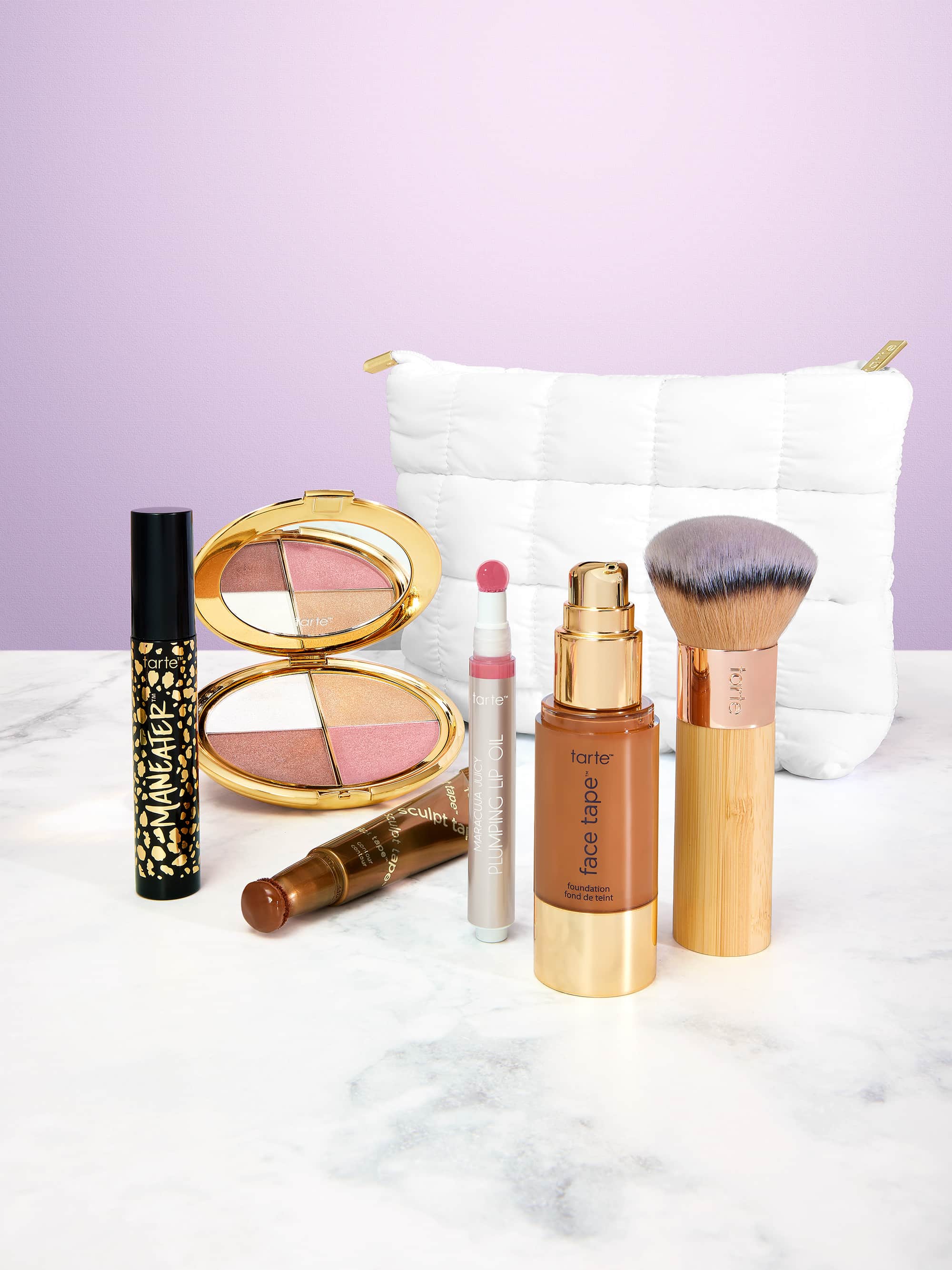 tarte™ puffy makeup bag in white – Tarte™