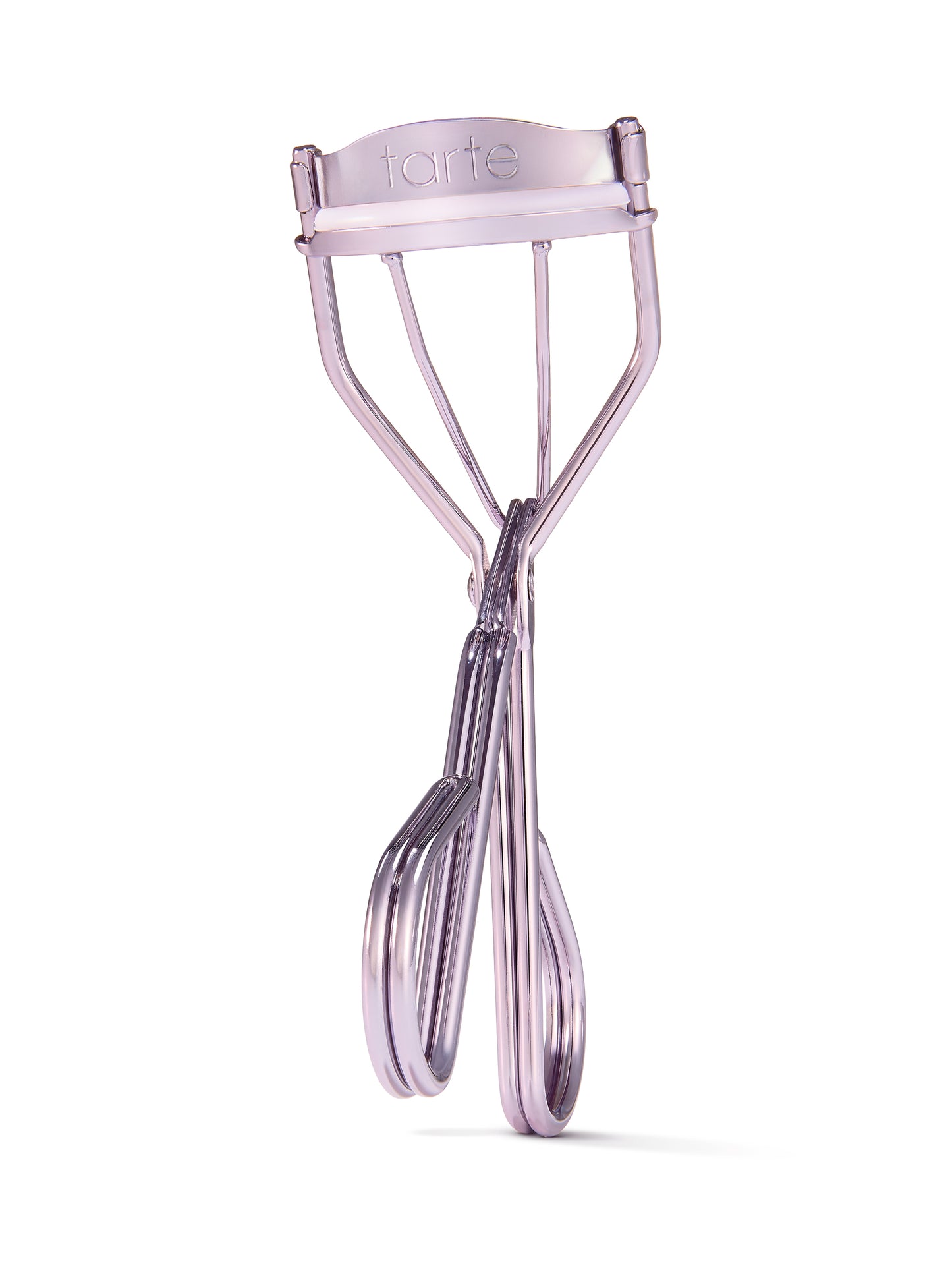 Lash curler with 'tarte' branding on a white background