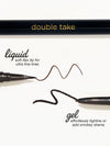 Eyeliner pen with liquid and gel features on a white background