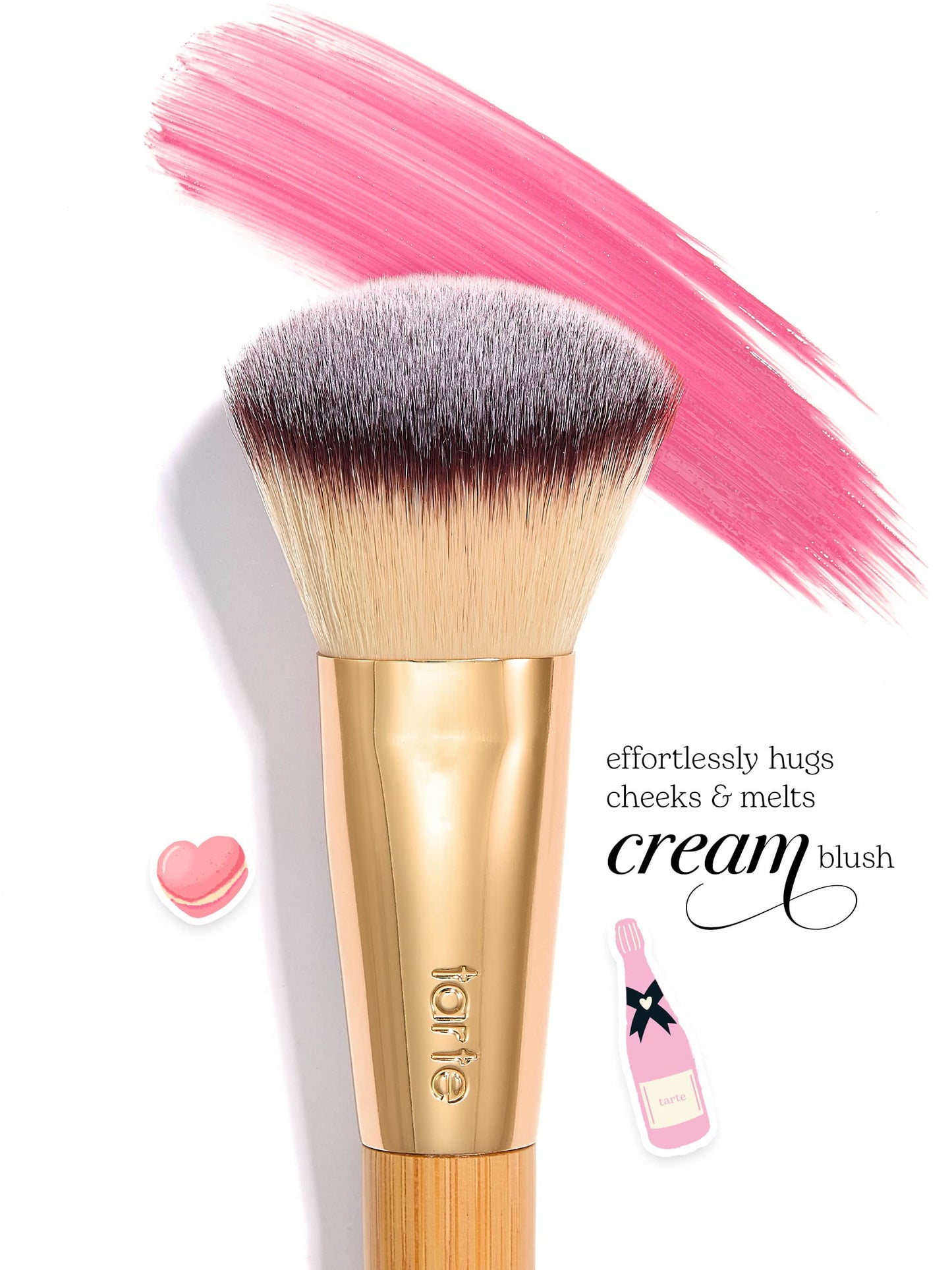 double-ended cream & powder cheek brush