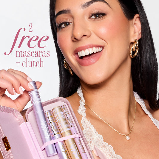 tarte cosmetics eyes on me mascara liner & clutch 2 free mascaras + clutch