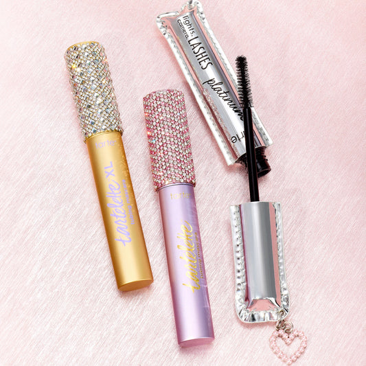 tarte cosmetics limited edition tartelette XL tubing mascara, tartelette tubing mascara, and lights camera lashes mascara