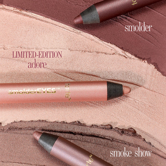 tarte cosmetics smoldereyes liner trio all 3 shades swatched