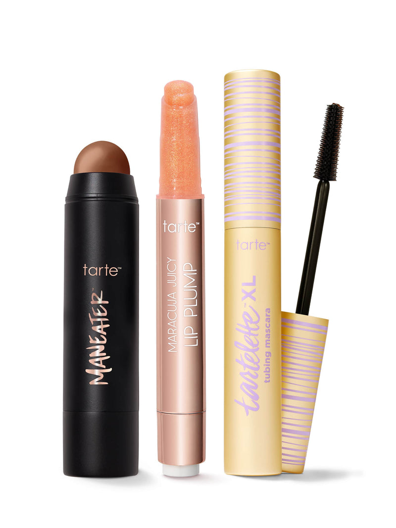 maracuja juicy lip shimmer tubing mascara & bronzer stick trio