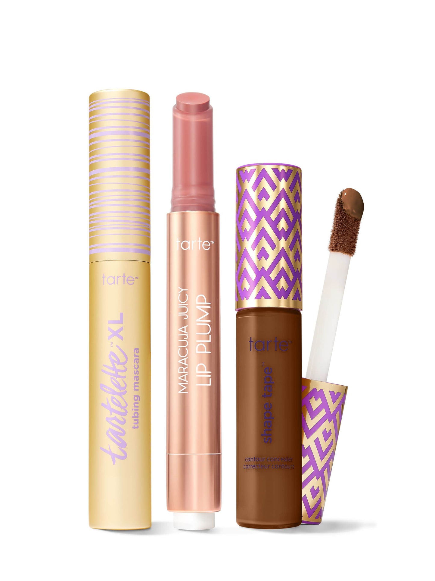 tarte™ shape tape concealer, XL tubing mascara and maracuja juicy lip plump trio