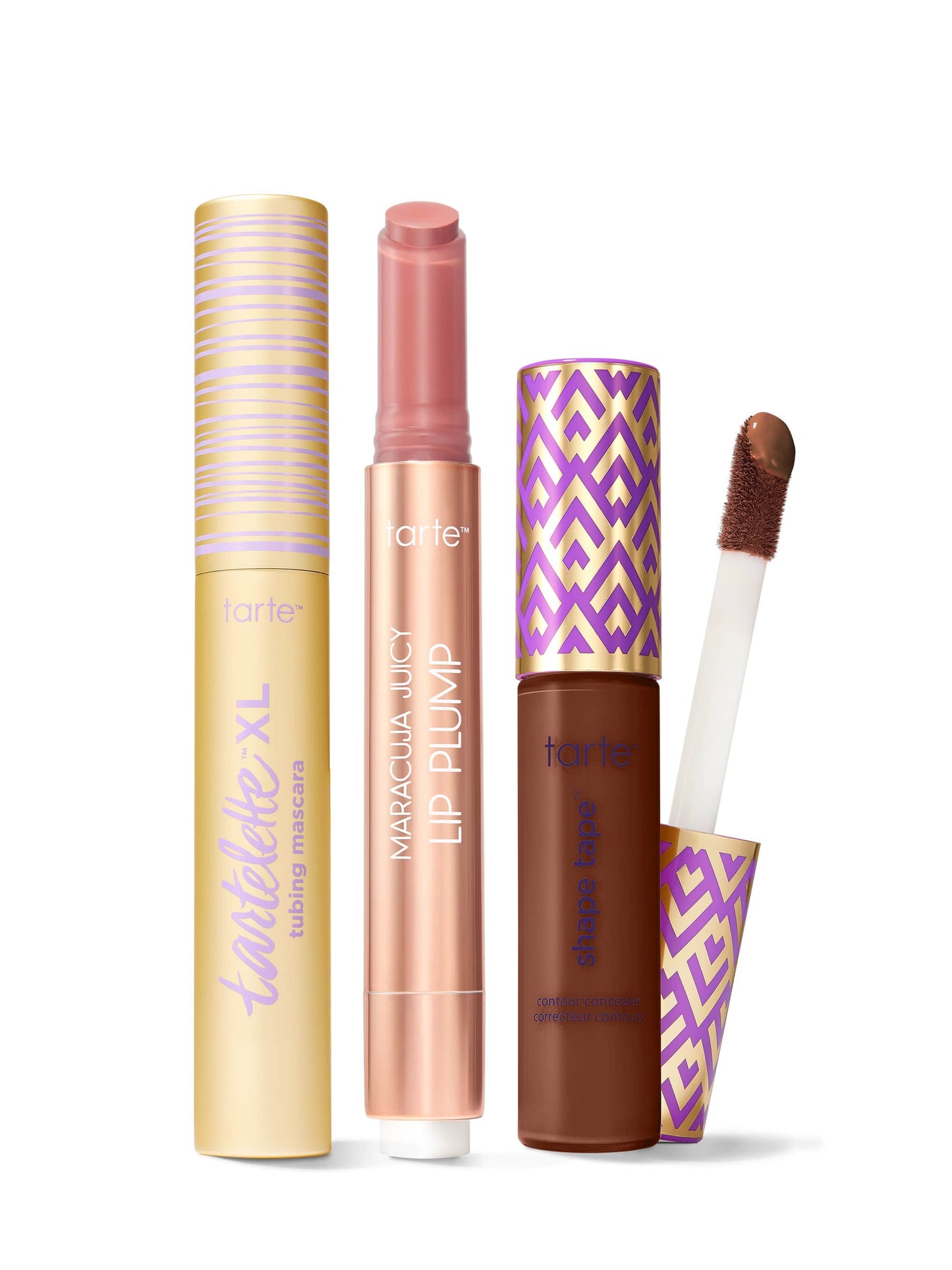 tarte™ shape tape concealer, XL tubing mascara and maracuja juicy lip plump trio
