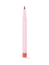 Pink lip liner with red cap on a white background