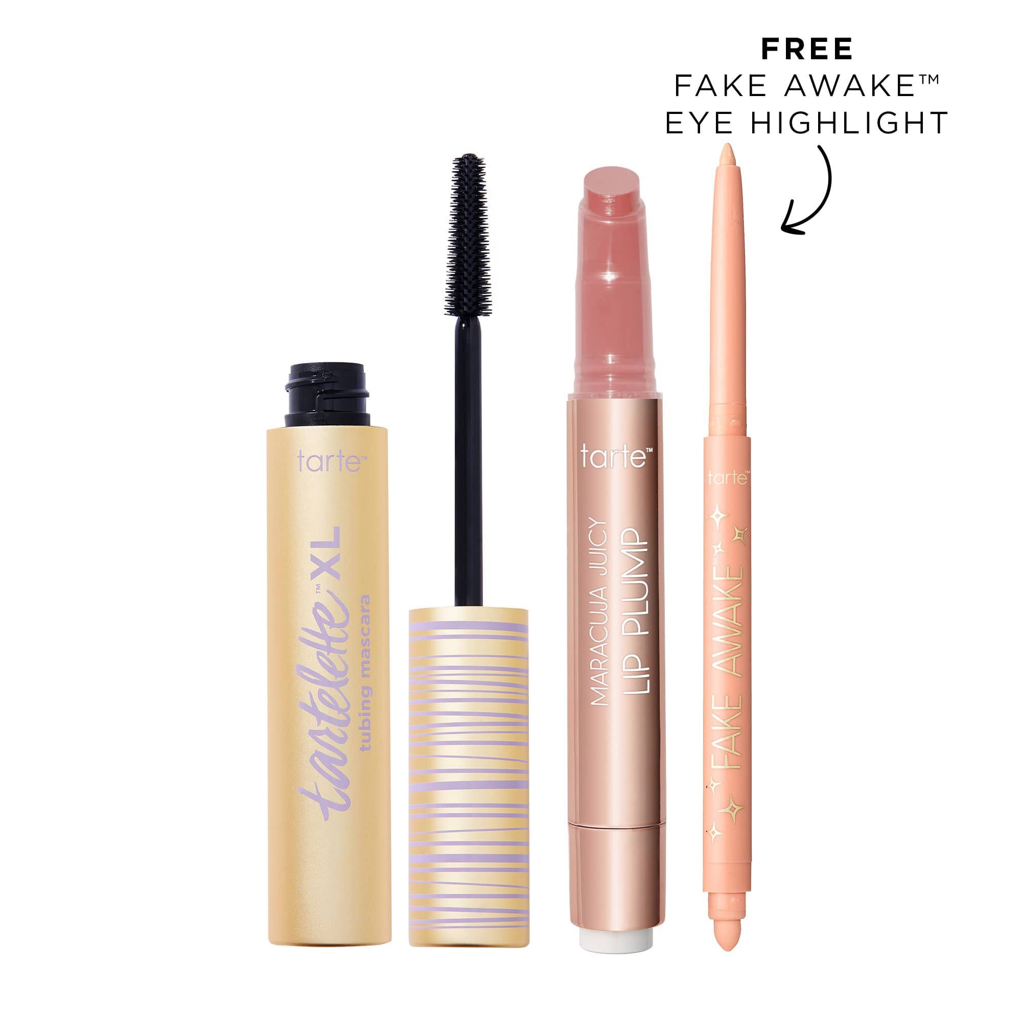 Tarte Maracuja Juicy Lip Plump, Tubing Mascara and Fake Awake