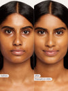 Before and after comparison of a woman's face with Pranathi in 48N treatment.