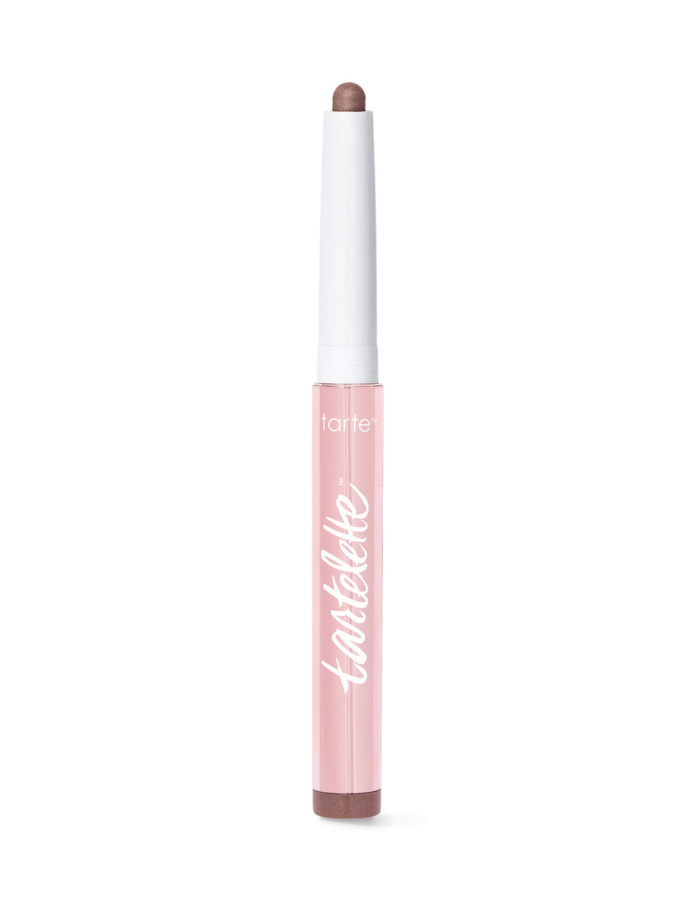 Tarte lip pencil with pink casing and white top on a white background