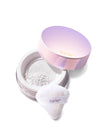 Tarte cosmetic product with powder and applicator on a white background