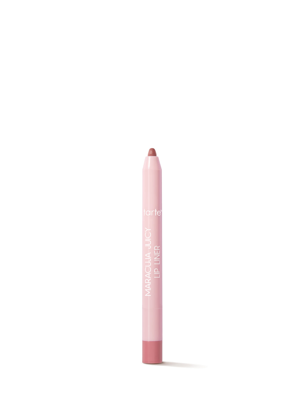 Pink lip liner with brand name on a white background