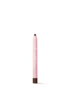 Pink lip liner with brown tip on a white background