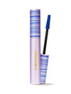 L'Oreal Paris mascara with blue and white striped design on a white background