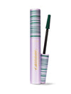 Mascara with striped packaging on a white background