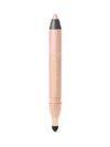 Makeup pencil with black cap on a white background