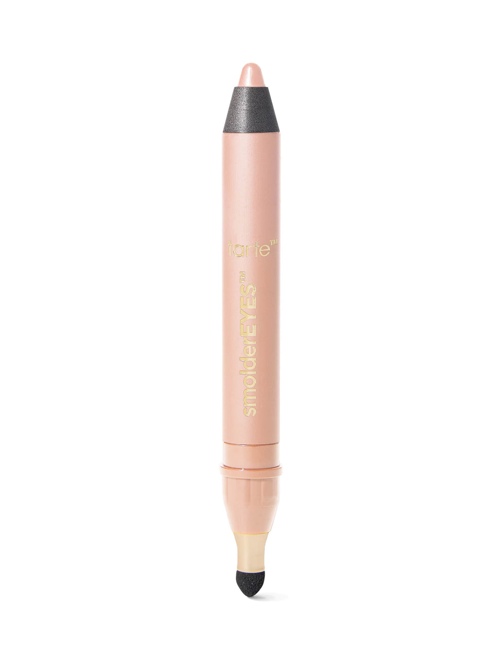 Makeup pencil with black cap on a white background