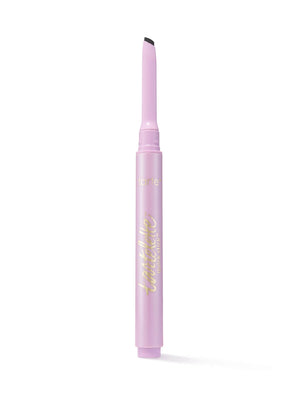 Pink eyeliner pen with black cap on a white background