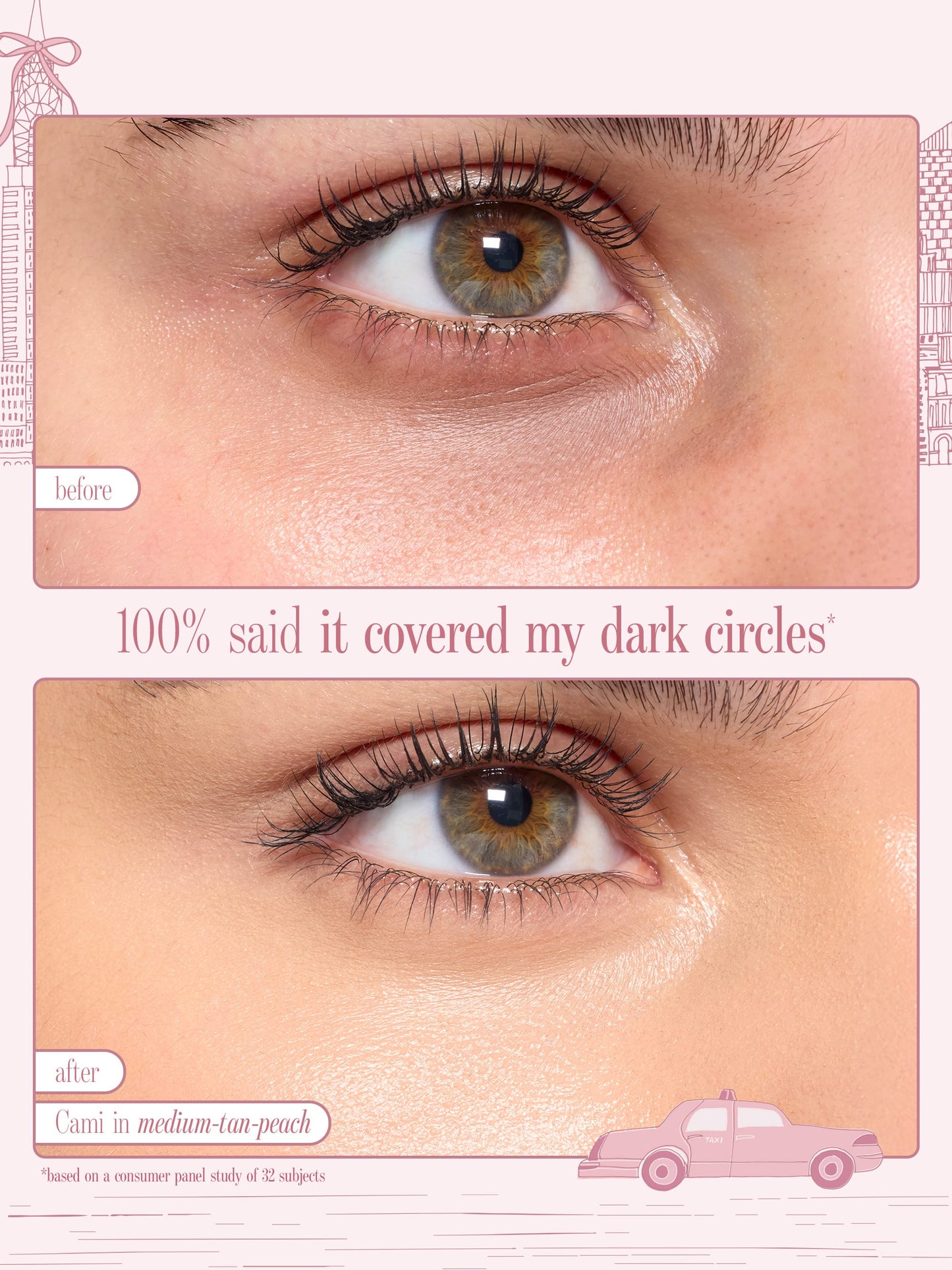tarte cosmetics face card never declines  before and after
