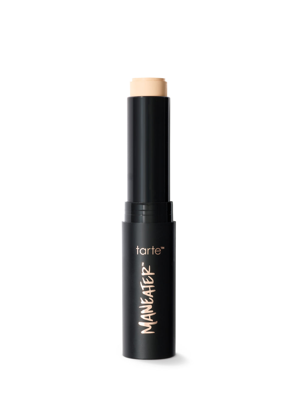 Le fond de teint en stick « Maneater » de Tarte sur fond blanc, teinte 12N
