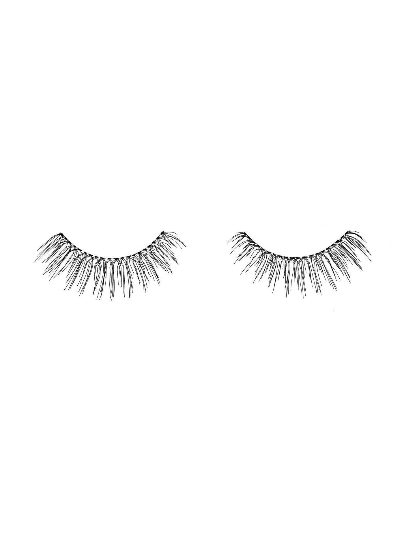 Pair of false eyelashes on a white background