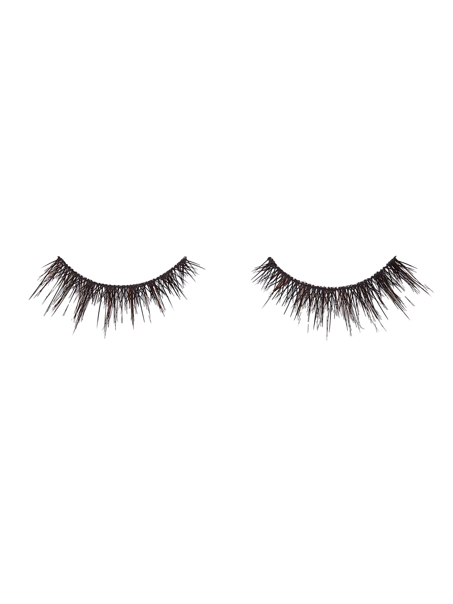 Pair of false eyelashes on a white background