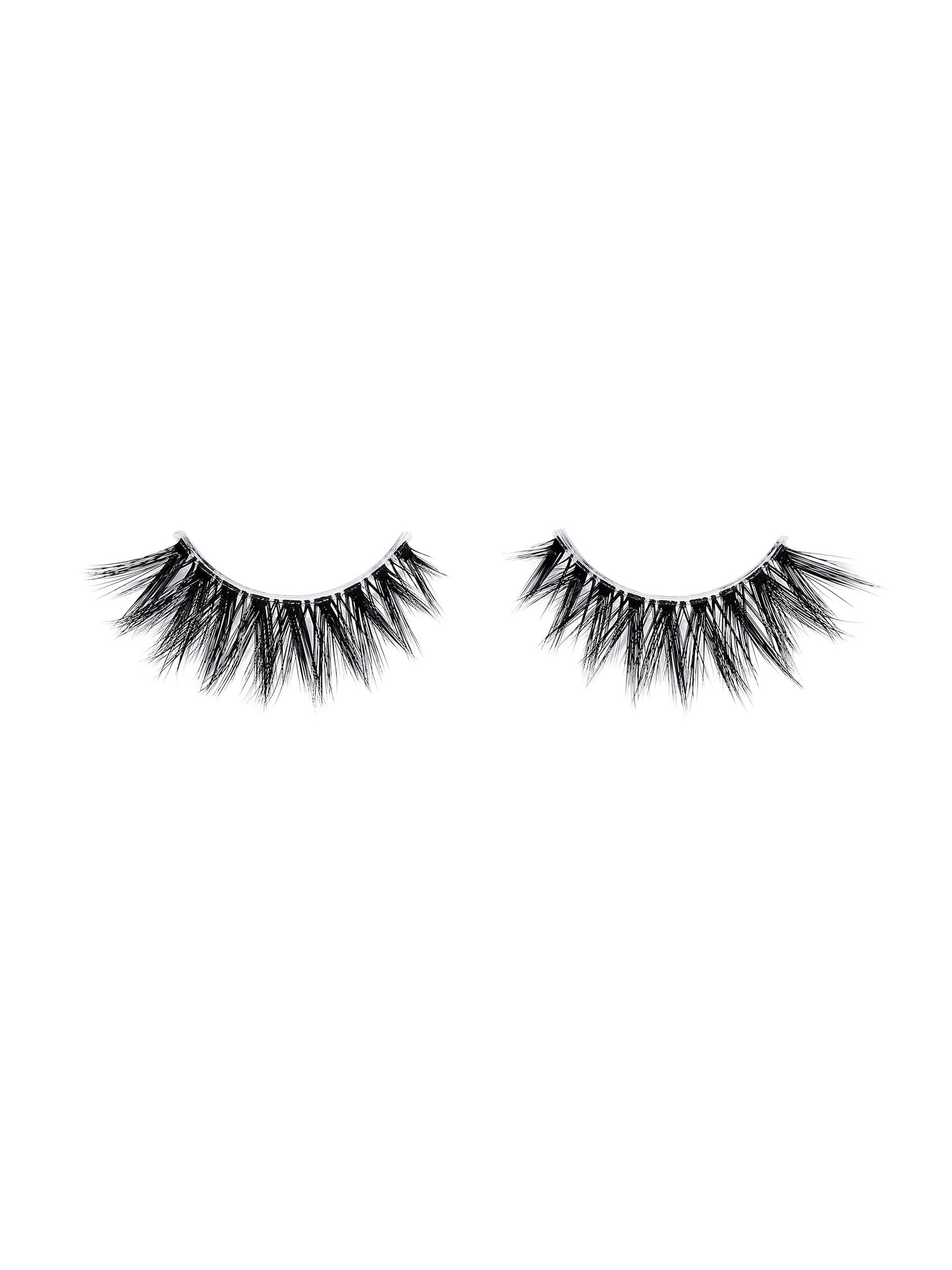 Pair of false eyelashes on a white background