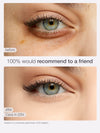 Before and after comparison of a eye treatment showing a visible improvement.