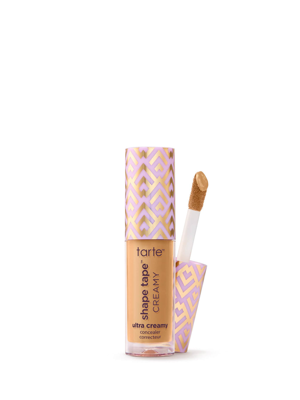 Tarte shape tape creamy concealer with applicator on a white background