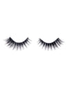 Pair of black false eyelashes on a white background
