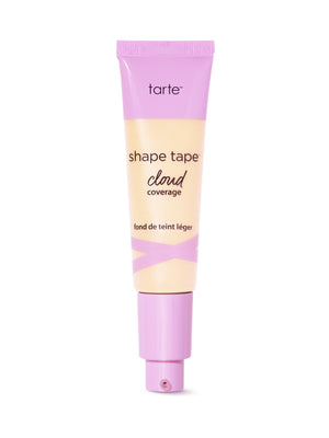 Tarte „ shape tape “ Cloud Cream Foundation in der Tube mit rosa Verschluss auf weißem Hintergrund in der Nuance 12N