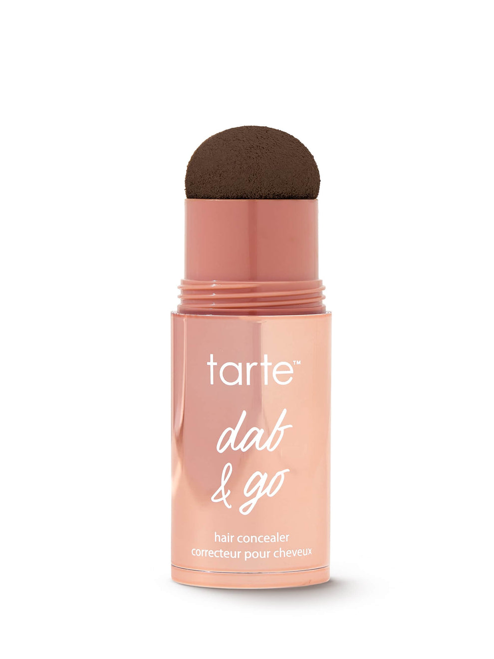 tarte cosmetics dab & go hair concealer on a white background in shade medium brown