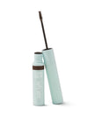 Mascara with a light blue casing on a white background