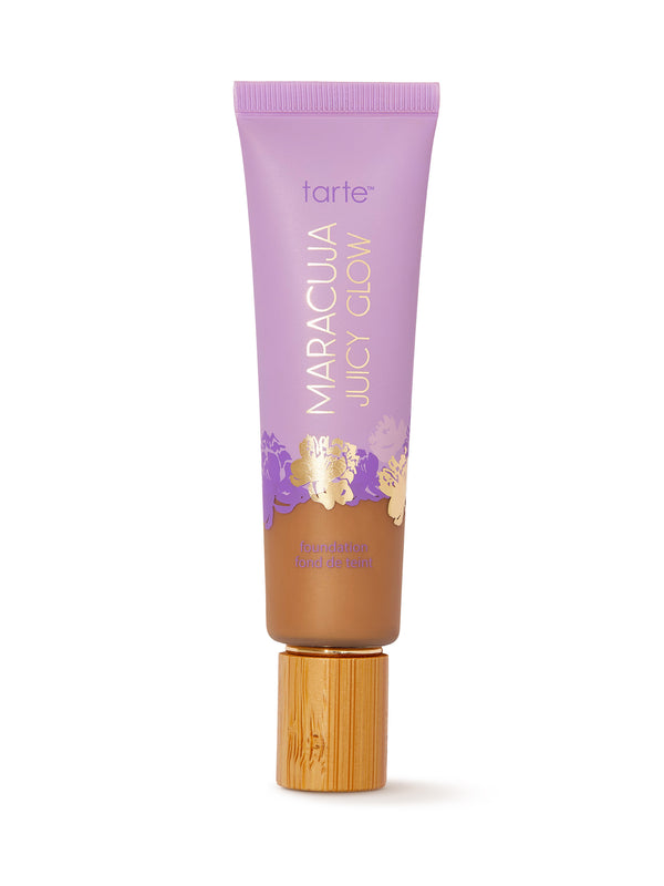Tarte Maracuja Juicy Glow foundation tube on a white background
