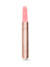 Lip tint with rose gold casing and pink cap on white background
